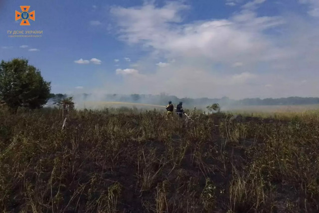 Пожарные Днепропетровщины потушили 12 пожаров в экосистемах