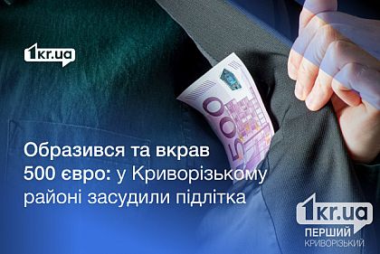 Подросток украл у знакомой 500 евро, почувствовав на нее обиду: что решил криворожский суд