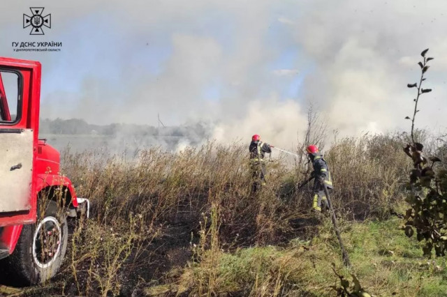 На Днепропетровщине за сутки пожарные ликвидировали 17 пожаров в экосистемах