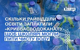 Сколько районные отделы образования заплатили «Кривбассводоканалу», чтобы школьники могли пить чистую воду