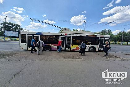 В Кривом Роге утром остановились троллейбусы
