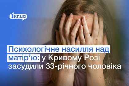 В Кривом Роге мужчину осудили за психологическое насилие над матерью