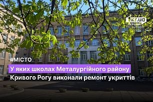 У яких школах Металургійного району Кривого Рогу виконали ремонт укриттів