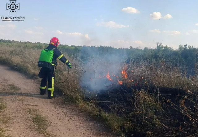 В течение суток пожарные Днепропетровщины ликвидировали 37 пожаров в экосистемах