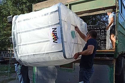 Громады Криворожья получили 104 бочки для питьевой воды от Германии