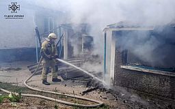 В Криворожском районе пожарные ликвидировали возгорание в летней кухне