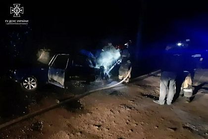 Ночью в Кривом Роге горел автомобиль