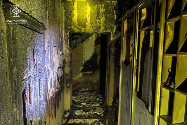 В Металлургическом районе Кривого Рога горел двухэтажный дом