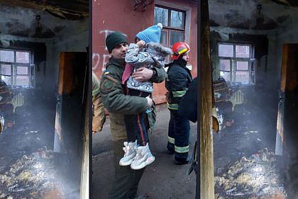 Во время пожара в доме пожарные спасли маленькую криворожанку