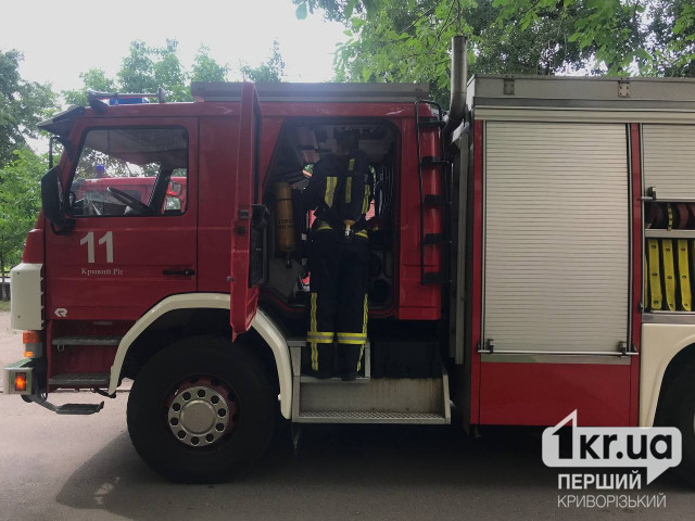 В Кривом Роге горела пятиэтажка: пожарные спасли женщину и ребенка
