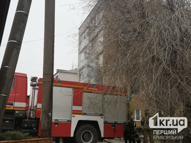В Кривом Роге на пожаре пожарные спасли мужчину