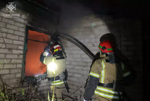 В Криворожском районе во время тушения пожара обнаружили тело человека