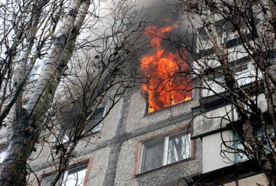 В Кривом Роге горел многоэтажный дом