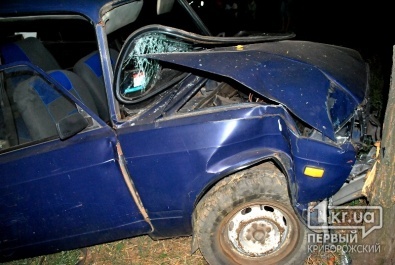 ДТП в Кривом Роге: горе-водитель сбил женщину на тротуаре и припарковался в дерево