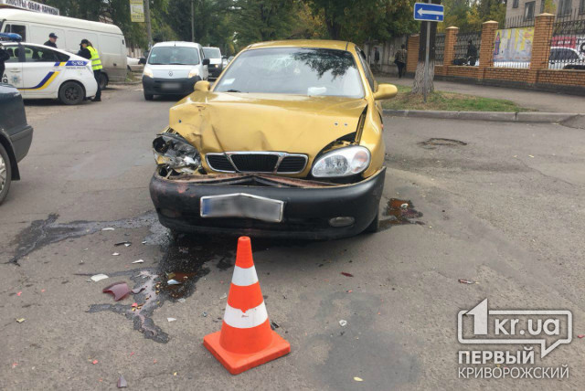 В Кривом Роге одурманенный водитель на Daewoo врезался в Volkswagen
