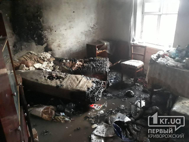 После пожара в жилом доме нашли труп обгоревшего криворожанина