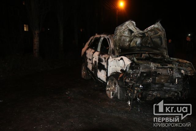 В Кривом Роге внедорожник «Hyundai» врезался в дерево и загорелся