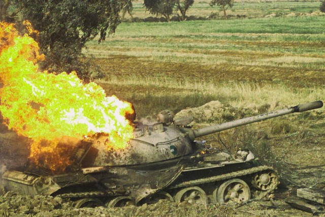 В Кривом Роге горел танк