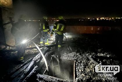 В Кривом Роге горела крыша двухэтажного дома: спасли ребенка
