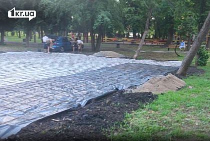 Чи виживуть дерева? У Кривому Розі облаштовують спортмайданчик поруч із зеленими насадженнями