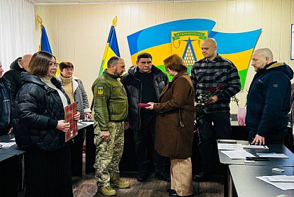 Родині загиблого воїна з Криворізького району передали державну відзнаку
