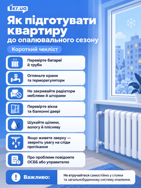 Как подготовить квартиру к отопительному сезону Инфографика с советами, как подготовить квартиру к отопительному сезону