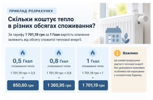 скільки коштує тепло