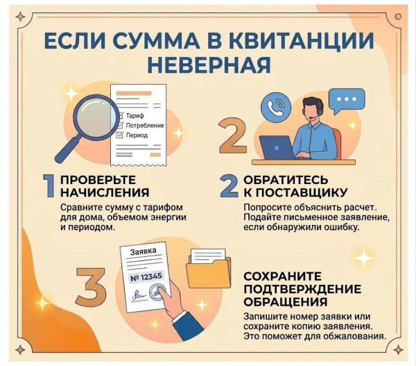 сумма за отопление некорректная