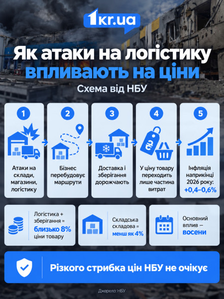 Как атаки на логистику влияют на цены товаров в Украине — инфографика