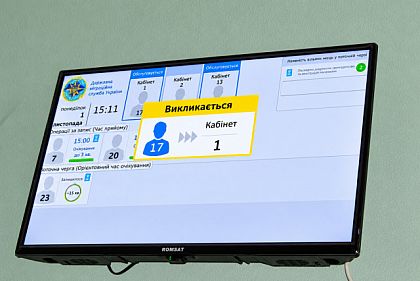 Система электронной очереди ГМС на экране телевизора