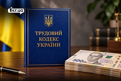 Трудовой кодекс Украины и пачка гривен на столе