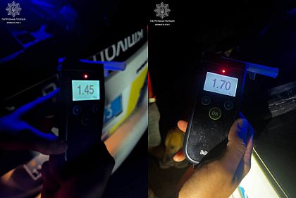 алкотестер, який показує перевищення алкоголю в крові