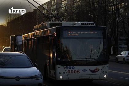 Криворожский троллейбус №5 на маршуте