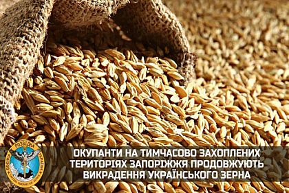 Російська армія на тимчасово захоплених територіях Запоріжжя краде українське зерно