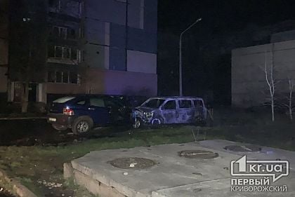 В Кривом Роге огнем повреждены два автомобиля