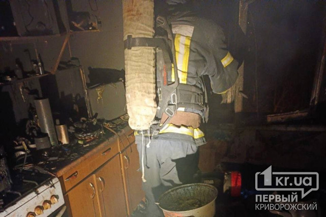 В Кривом Роге во время пожара пострадал мужчина