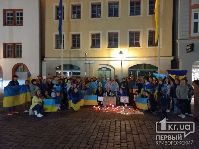 Криворожанка приняла участие в митинге в поддержку Украины в Германии
