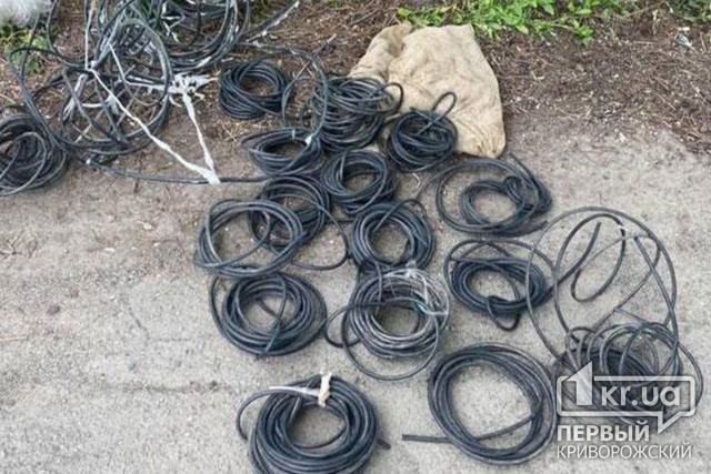У День праці поліцейські затримали криворіжця, який хотів вкрасти 200 метрів кабелю Укртелекому