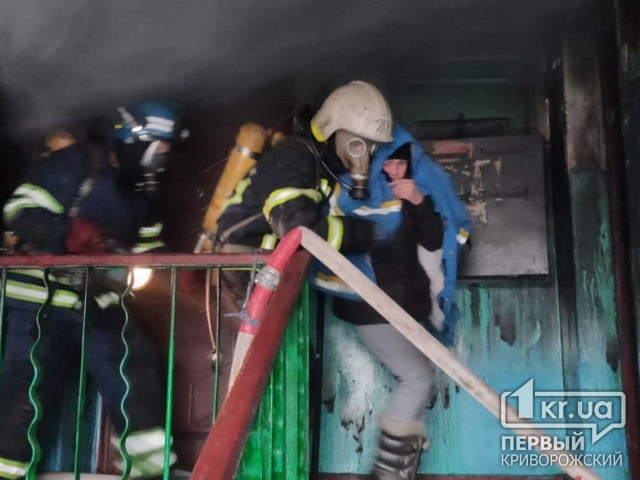 В Криворожском районе пожарные спасли женщину