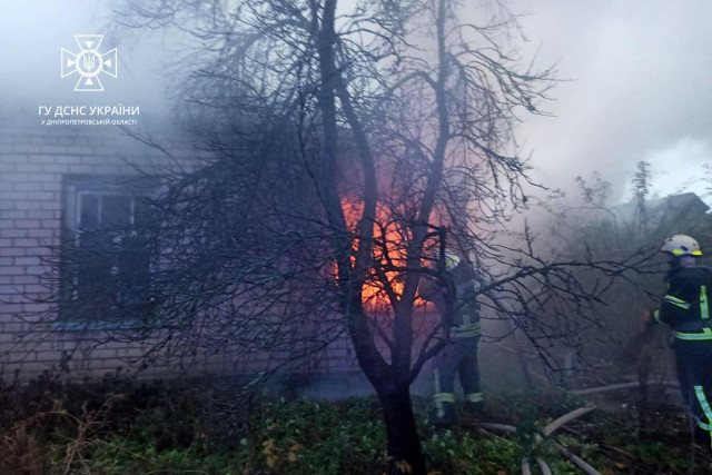 В Криворожском районе во время пожара в доме погиб мужчина