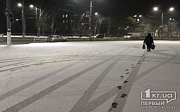 Во время снегопада на дорогах Кривого Рога работало более 20 единиц спецтехники
