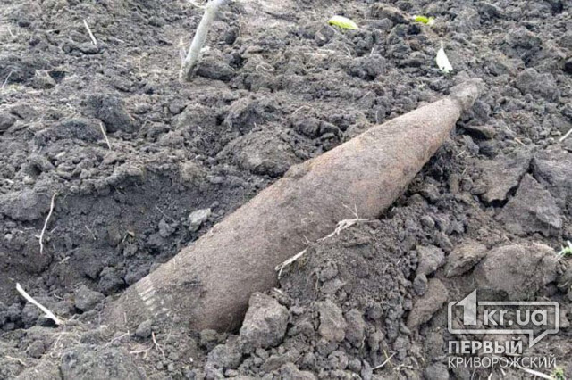 Житель Софиевского района обнаружил в поле снаряд