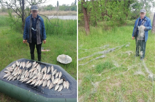 В Кривом Роге на берегу реки Саксагань задержали браконьера