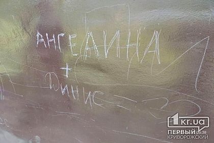 Вандалы в Кривом Роге спустя три дня после ремонта обрисовали памятник и повредили лавочки в сквере