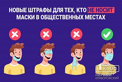 Новые штрафы для тех, кто не носит маски в общественных местах