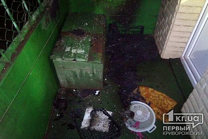 В Кривом Роге на балконе квартиры произошло возгорание