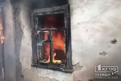 В Кривом Роге спасатели потушили пылающий дом