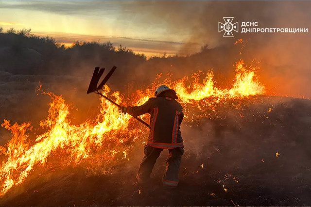 Протягом останньої доби на Дніпропетровщині виникло 73 пожежі в екосистемах