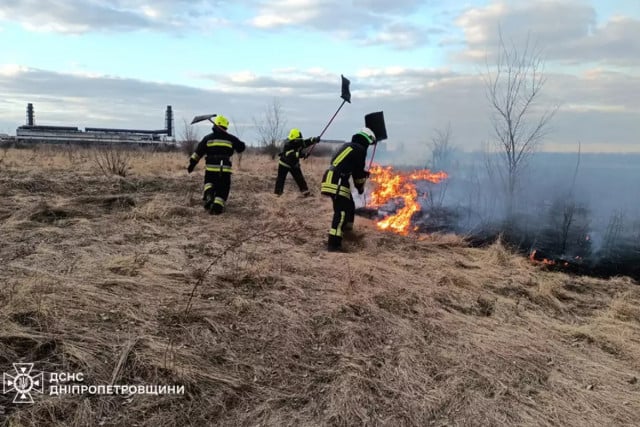 За добу на Дніпропетровщині склали 10 адмінпротоколів на громадян, що палили суху траву