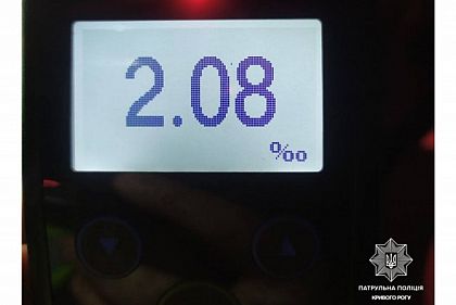 В Кривом Роге задержали водителя с превышенным уровнем алкоголя в 10 раз